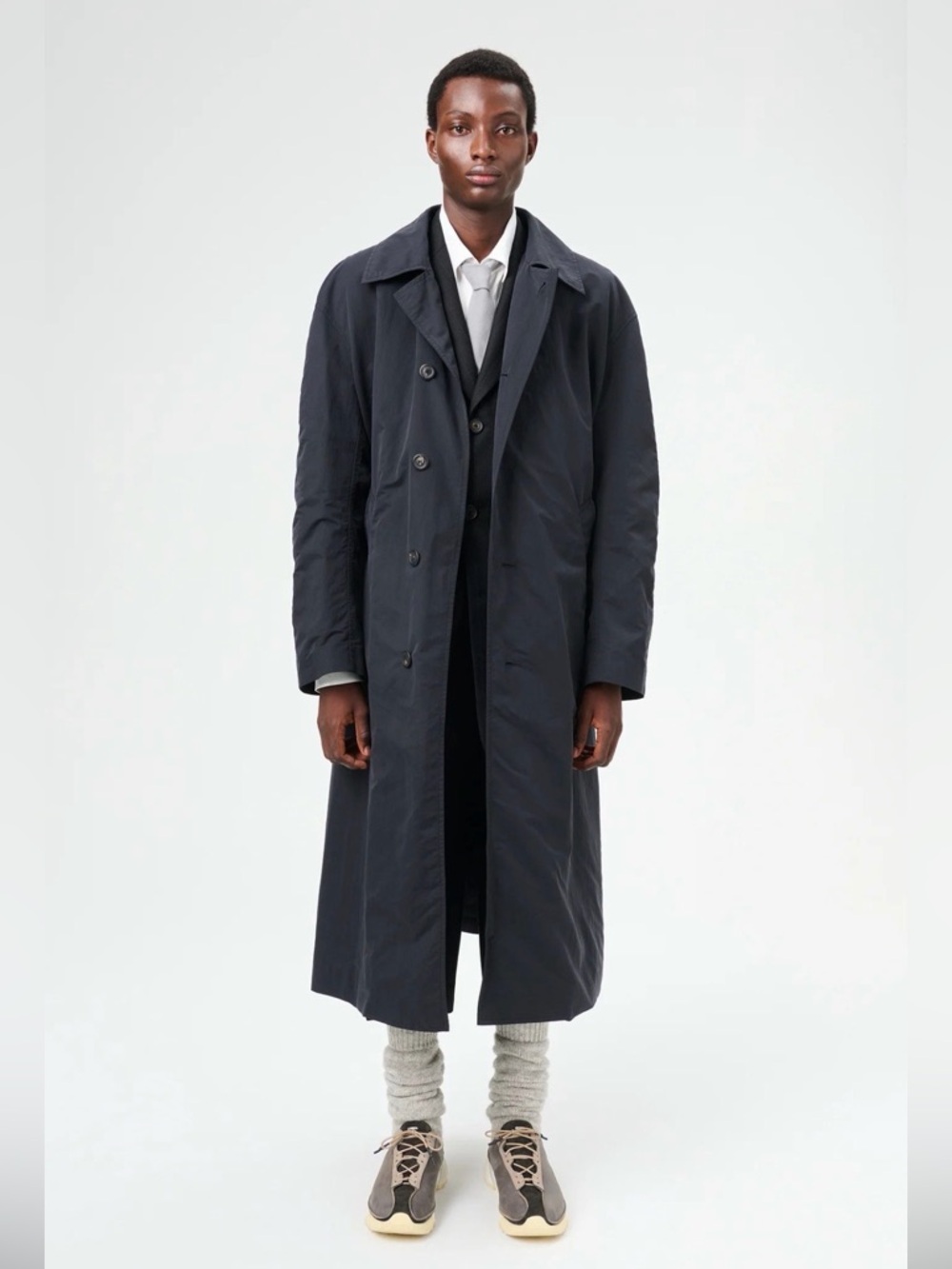 OUR LEGACY Navy Collapse Car Coat sz 50
